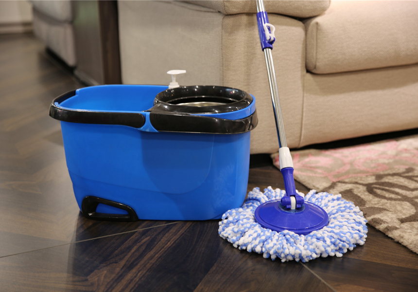 KXY-FTM 360 spin mop with removable basket