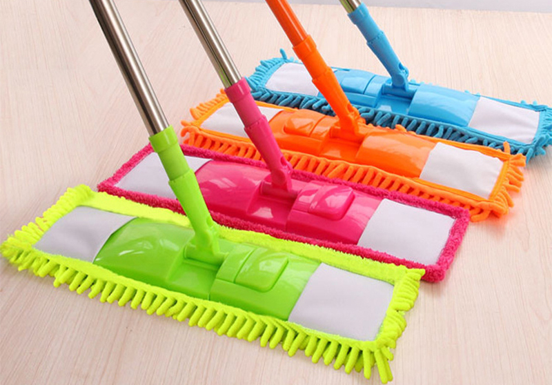 Detachable Soft Chenille Mop Super-absorbent Microfiber Cleaning Mop