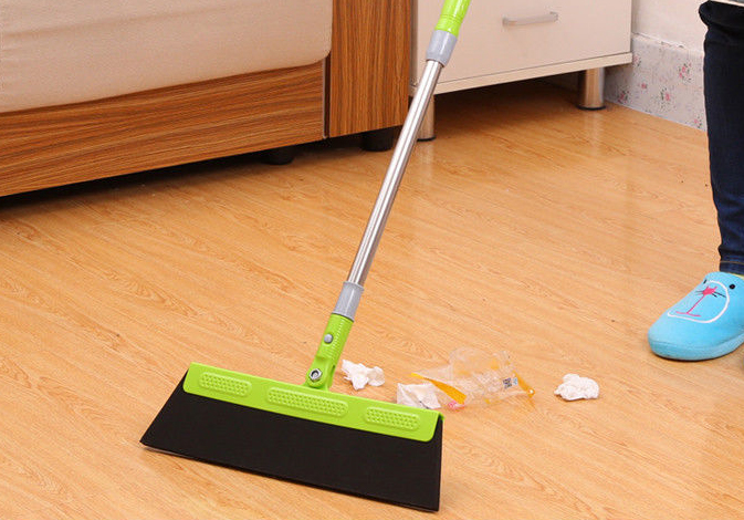 Manual Magic Dust Hair Bathroom Wiper Broom Handle Blade Clean Sweeper Rubber sweep Mop Cleaner KitchenTool