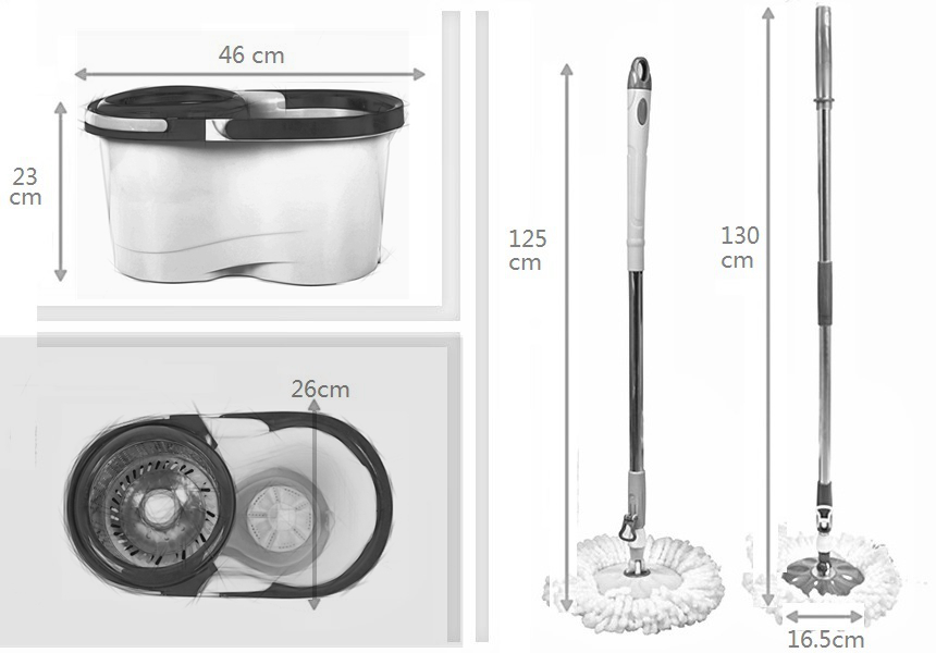 KXY-XFT 360 spin mop with removable basket