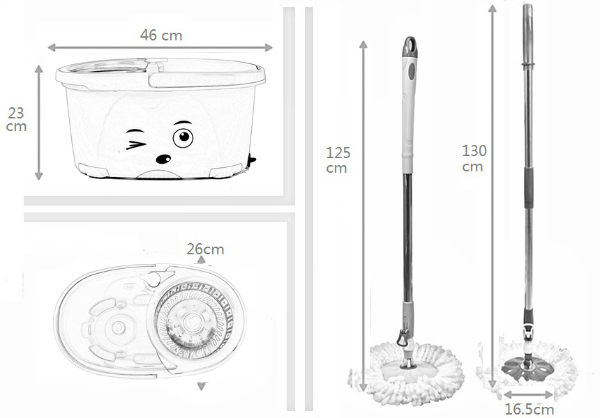 XKY-YY Smile spin mop 360