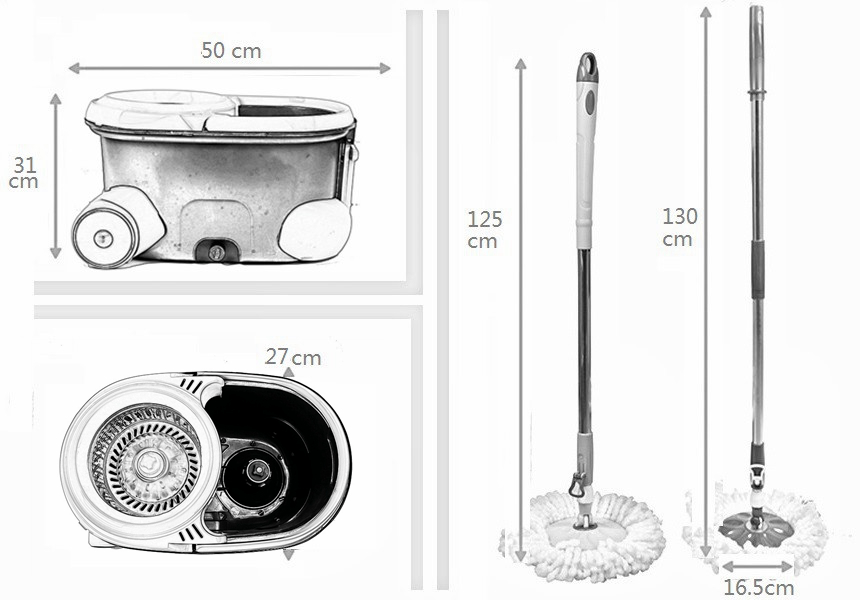 KXY-MT Deluxe Spin mop with wheels