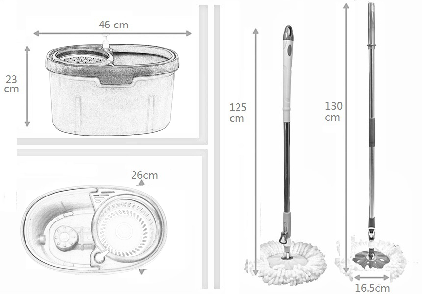 KXY-YXT Deluxe spin mop 360