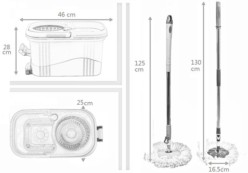 KXY-JFT spin mop 360 with foot pedal