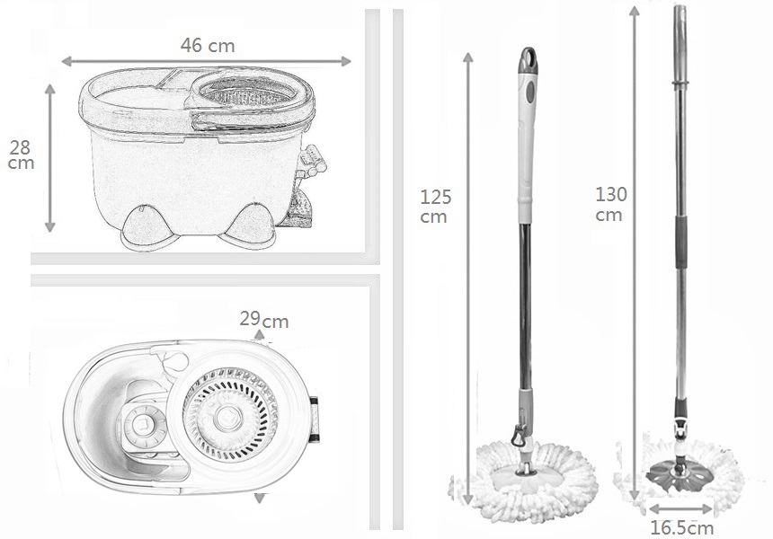 KXY-JJY 360 spin mop with foot pedal