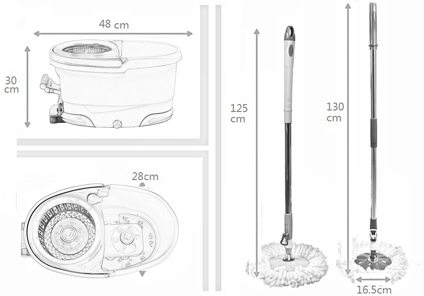 KXY-JHT 360 spin mop with foot pedal