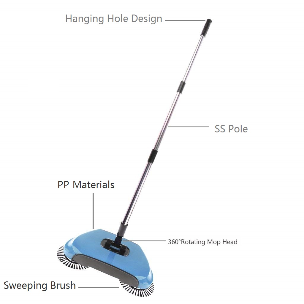 Sweeping Machine Push Type Hand Push Magic Broom Dustpan Handle Household Cleaning Package Hand Push Sweeper mop