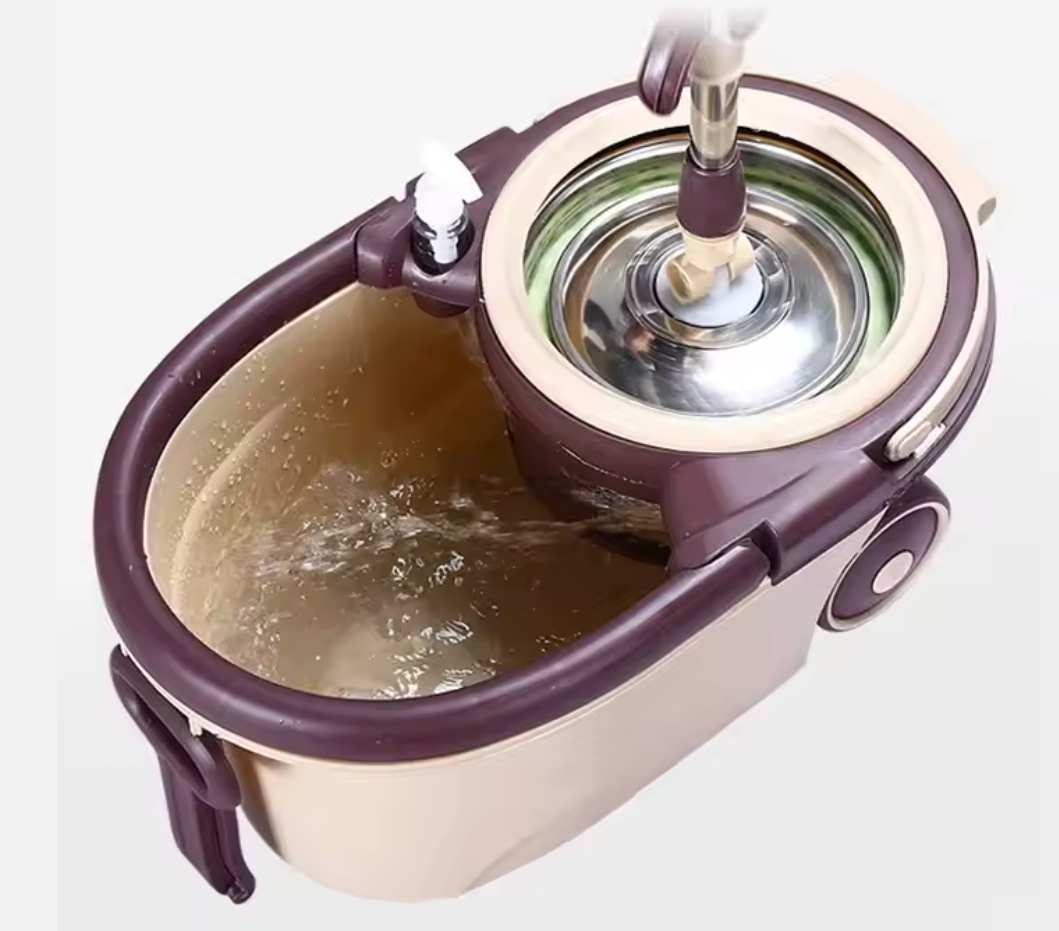 New Dual Drive Magic Cleaning Mops Hand Pressing Spin Mops with Water Home Kitchen Floor Cleaner Removable with Bucket Drop Mops