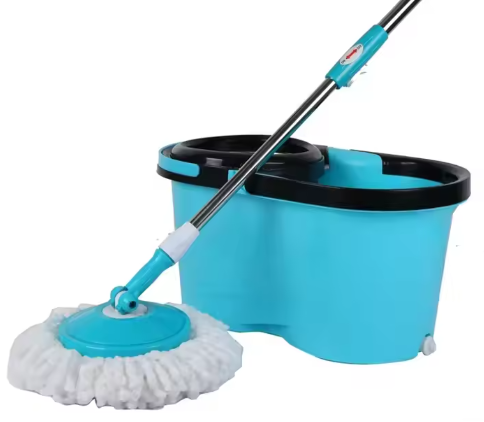 Best Selling 360 Spin Magic Mop and Bucket Easy Cleaning Cotton Mop Head with Steel Handle and Rotary Pole