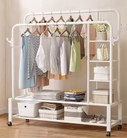 Modern Metal Folding Clothes Drying Rod Rack Living Room Furniture for Home