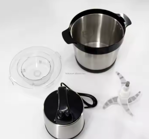 In Stock 6L 1500W Silver Crest Pure Copper Electric Meat Grinder Household Yam Pounder and Pounding Mincer Fufu Machine