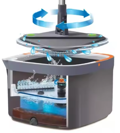 Centrifugal Mop Tray with Escurridor 2 Mopas Lampazo-Set of Essential Cleaning Tools