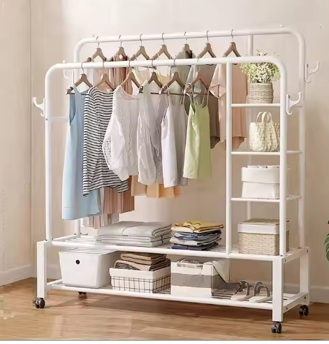 Modern Simple Metal Folding Clothes Rack Living Room Furniture for Home for Bedroom or Balcony for Drying Clothes