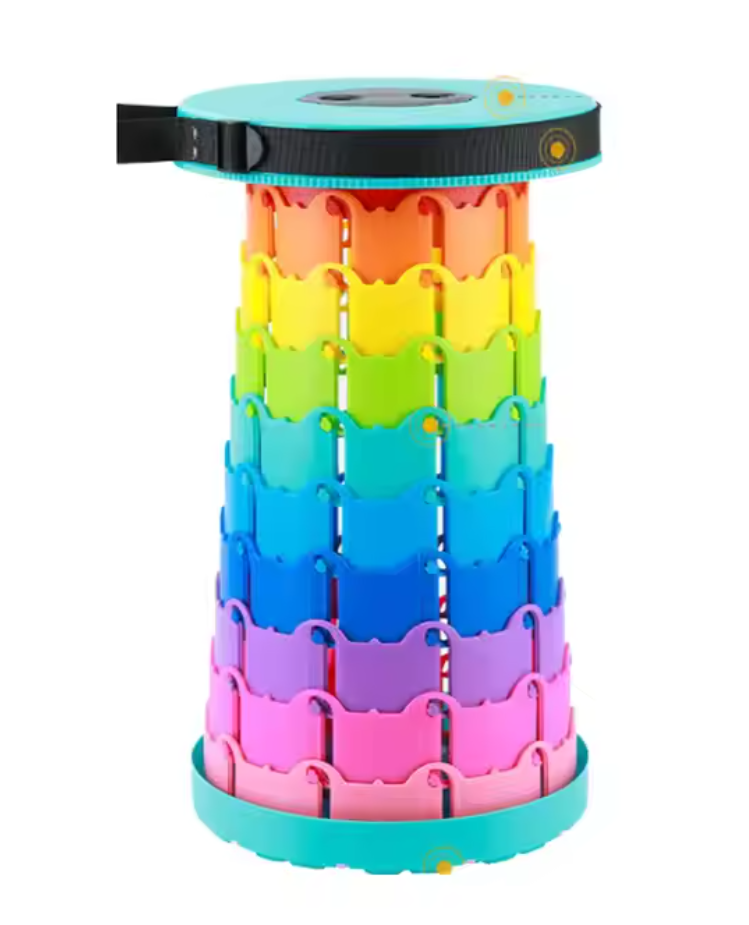 Modern Design Telescopic Outdoor Plastic Stool Chair Foldable Retractable Furniture