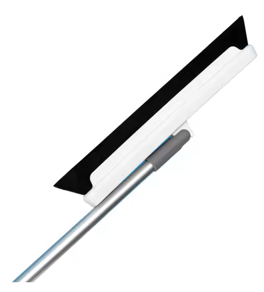 LINYU Eco-Friendly Indoor Cleaning Squeegee Plastic Handle Steel Head Soft Bristles White Screen Printing FLOOR Stocked Product