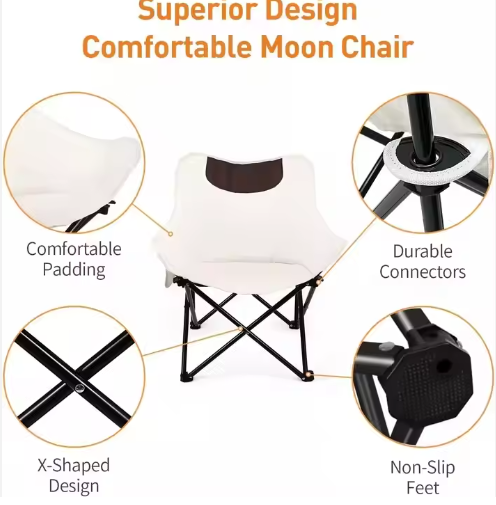 Customizable Lightweight Outdoor Folding Chair Comfortable Beach Camping Chair Factory-Designed Foldable Seat