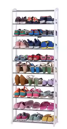 Modern Black Metal Shoe Storage Portable Organizer Wood Panel Style for Home Furniture for Living Room Entry
