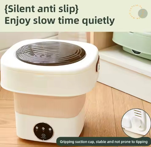 Portable Mini Smart Laundry Machine Semi-Automatic Single Tub with Foldable Basket Bucket Spin Motor Washing