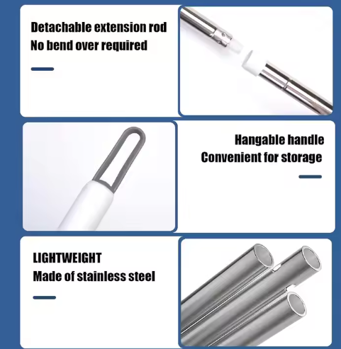 Multifunction Silicone Steel Broom Squeegee Magic Pet Hair Sweeper for Kitchen Shower Household Cleaning Water Sweeping Home Use
