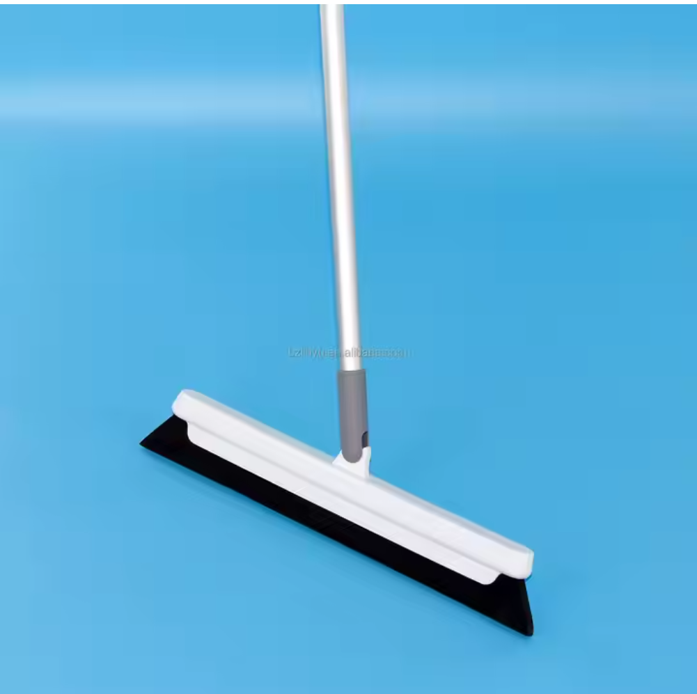 Indoor Cleaning Soft PP Broomstick with Plastic Handle and Soft Bristles Steel Broomhead