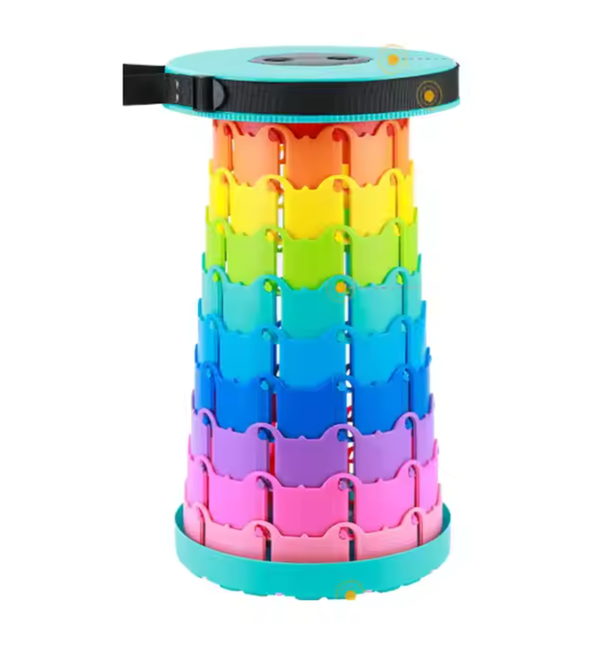 Modern Design Telescopic Outdoor Folding Chair Retractable Plastic Travel Stool Ottomans Collapsible Furniture