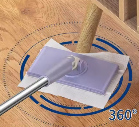 Small Household Use Flat Mop Lazy People's Indoor Cleaning Solution with Manual Wrapping Plastic Basket Clean Cloth Washcloth