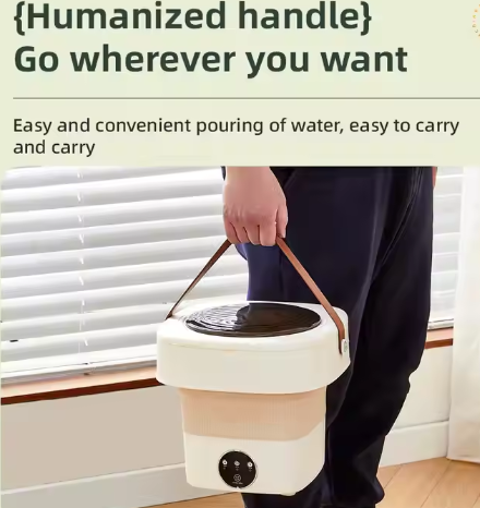 Semi-Automatic Mini Washing and Drying Machine Single Tub with Spin Motor and Foldable Basket Portable Laundry Clothes Loader