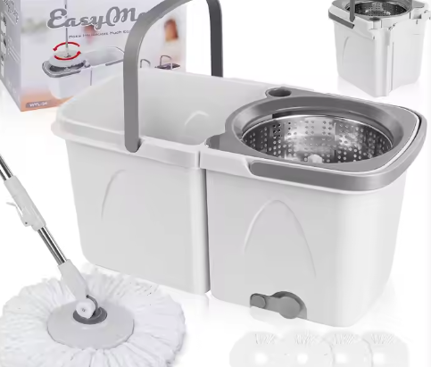 360 Degree Mop Separation Set with Telescopic Handle Household Cleaning Round Head Shape Convenient and Easy to Use