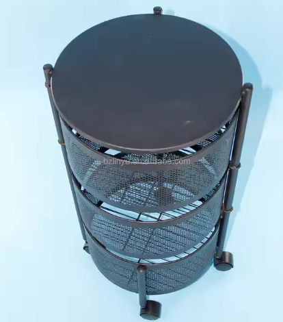 Multi-Layer Movable Metal Rack Organized Utility Cart for Kitchen Living Room Bathroom-for Fruit Vegetables Tools Food Storage
