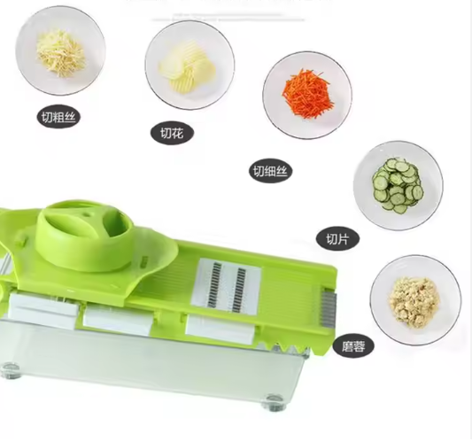 Multifunctional Stainless Steel Plastic Vegetable Cutter Salad Slicer Manual Operation