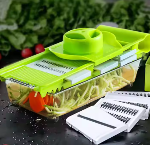 Multifunctional Stainless Steel Plastic Vegetable Cutter Salad Slicer Manual Operation