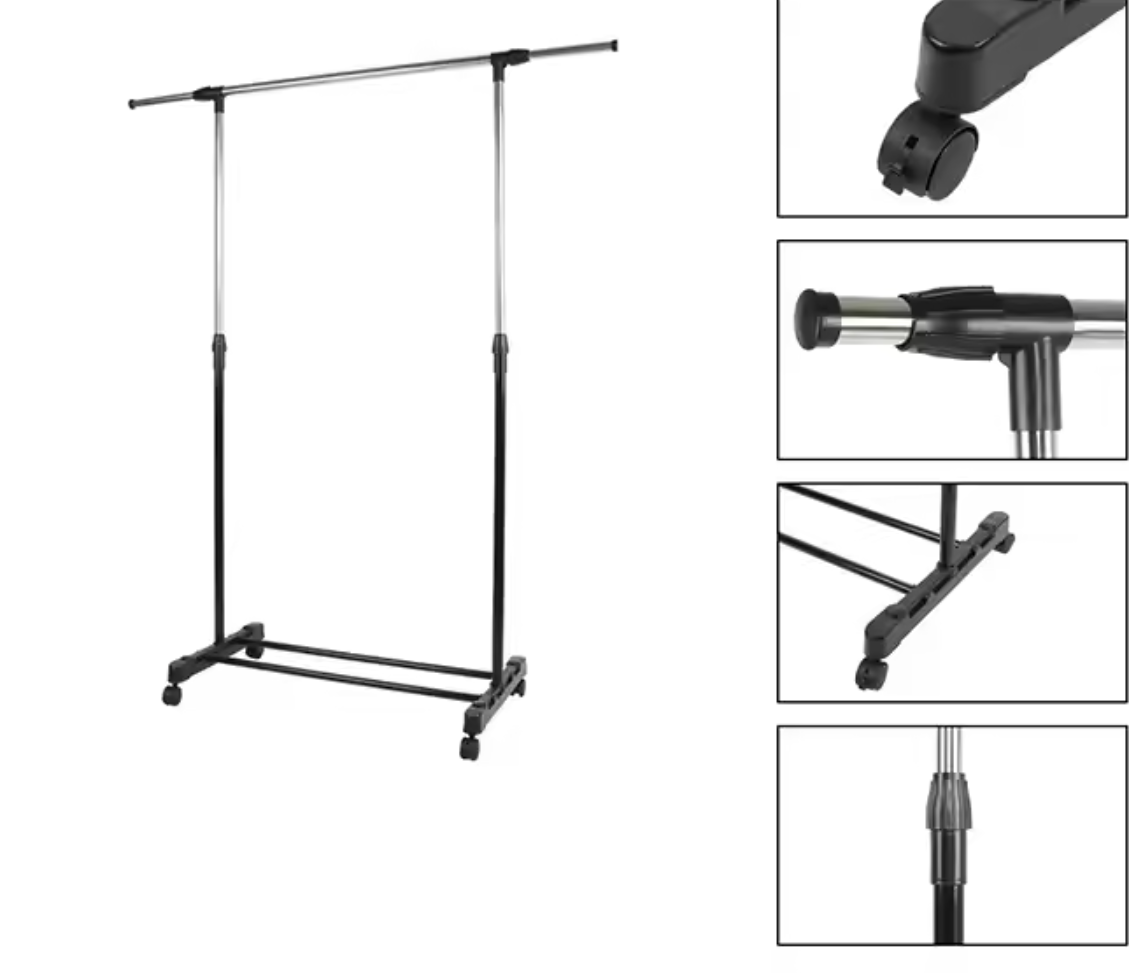 Manufacturer Wholesales Portable Home Furniture Simple Floor-standing Clothes Drying Rack Metal Material Standing for Tools Bags