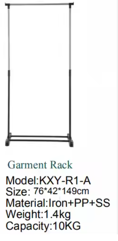 Manufacturer Wholesales Portable Home Furniture Simple Floor-standing Clothes Drying Rack Metal Material Standing for Tools Bags