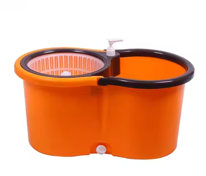 Portable 360 Degree Spinning Telescopic Microfiber Mop Free-Handed Magic Mop Head Plastic Steel Bucket for Household Cleaning