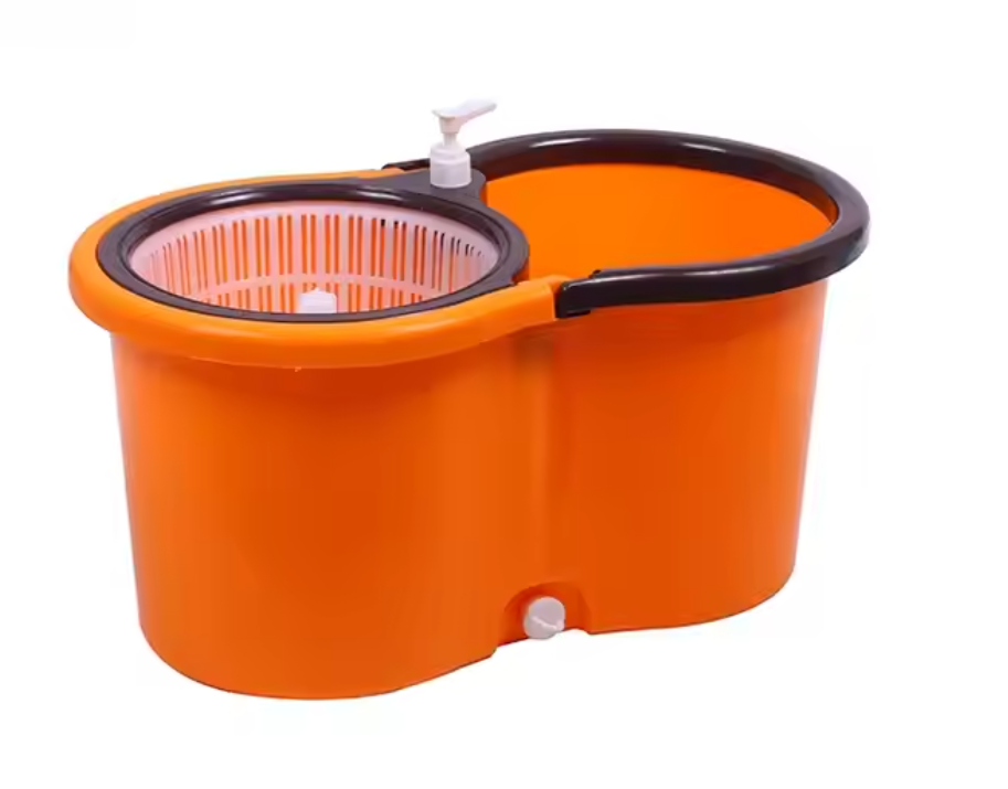 Portable 360 Degree Spinning Telescopic Microfiber Mop Free-Handed Magic Mop Head Plastic Steel Bucket for Household Cleaning