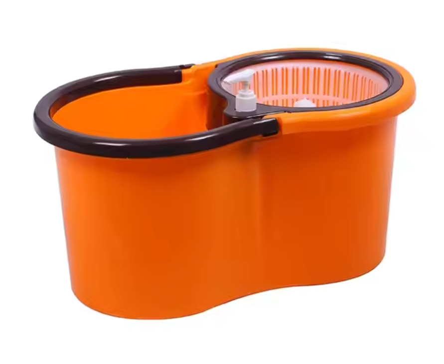 Portable 360 Degree Spinning Telescopic Microfiber Mop Free-Handed Magic Mop Head Plastic Steel Bucket for Household Cleaning