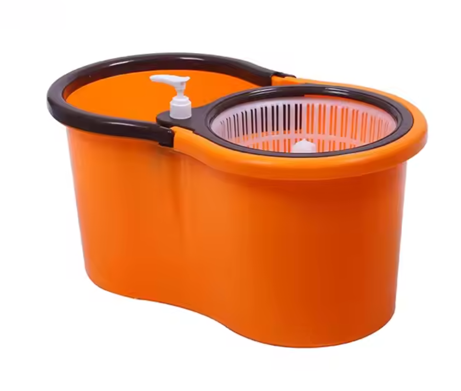 Portable 360 Degree Spinning Telescopic Microfiber Mop Free-Handed Magic Mop Head Plastic Steel Bucket for Household Cleaning