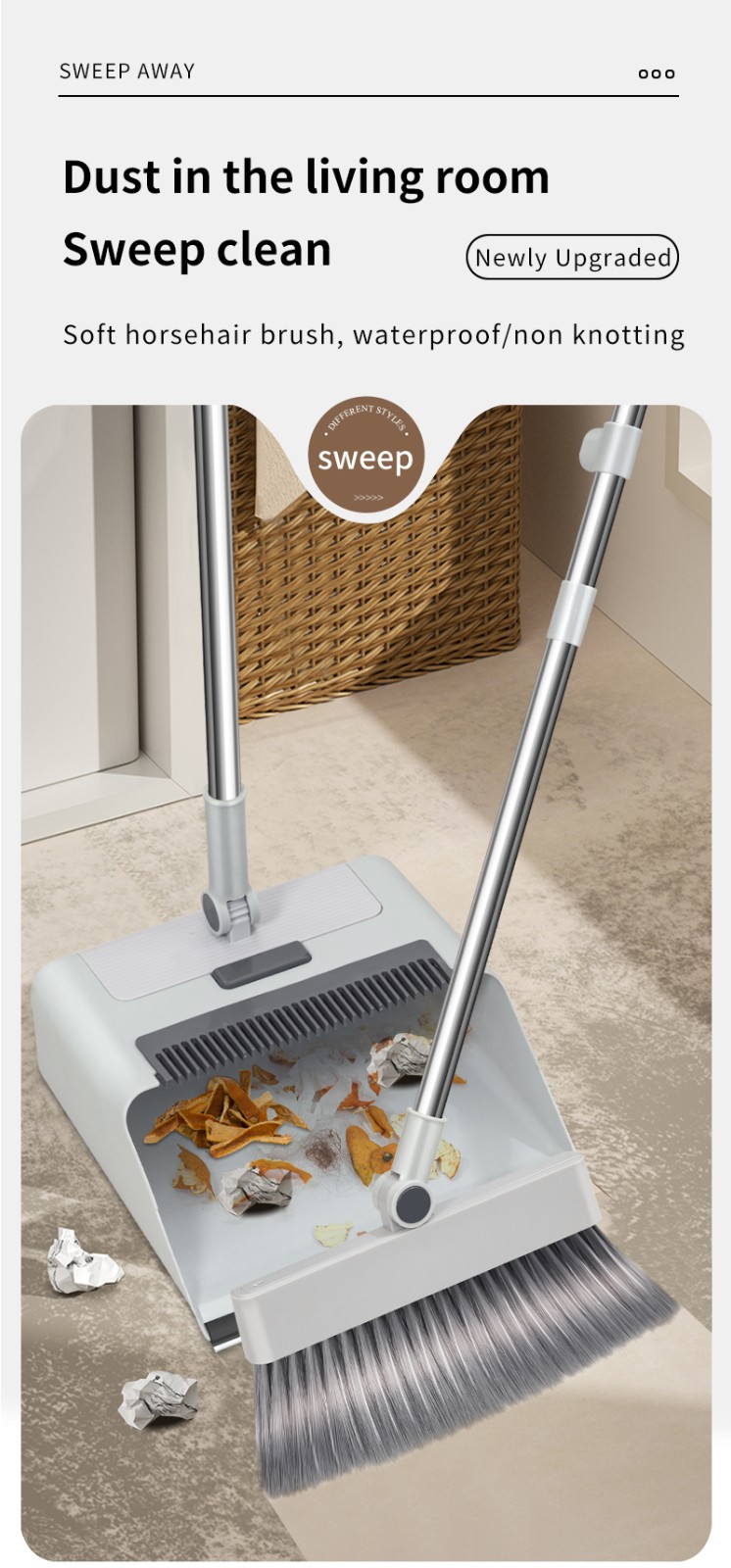 4 in 1 broom set and dustpan