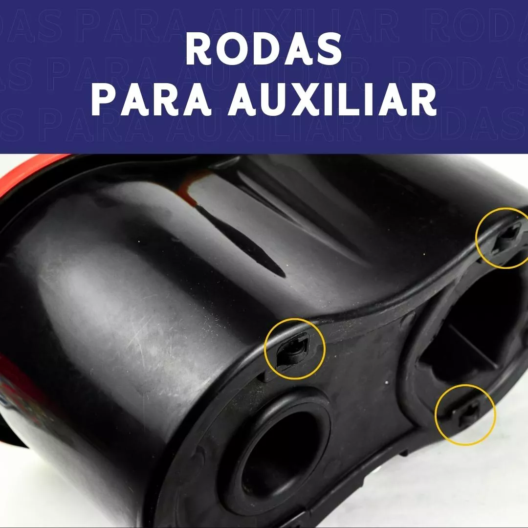 Mop Giratório Reforçado 2 Esfregões Balde Limpeza 360 Profis Preto Mop Giratório Reforçado 2 Esfregões Balde Limpeza 360 Profis Preto