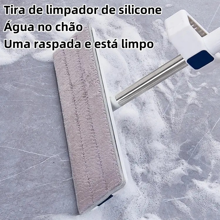 Mop Rodo Esfregão C/ Balde Sistema Torção Fácil Refil Extra Mop Rodo Esfregão C/ Balde Sistema Torção Fácil Refil Extra
