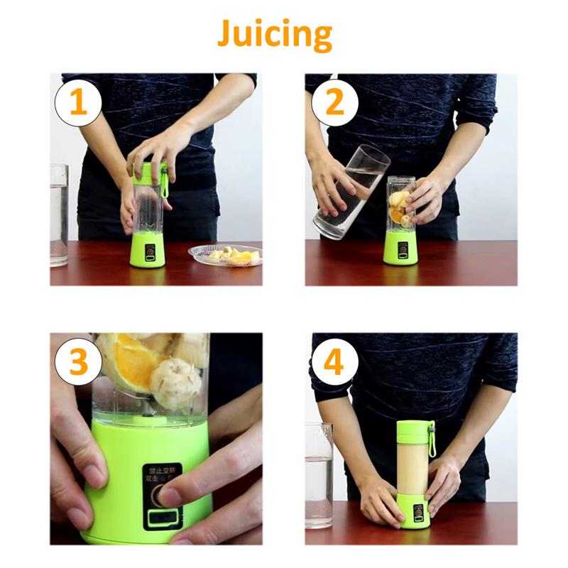 Portable USB Electric Fruit Juicer Handheld Vegetable Juice Maker 