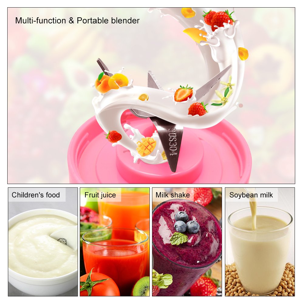 Portable USB Electric Fruit Juicer Handheld Vegetable Juice Maker 