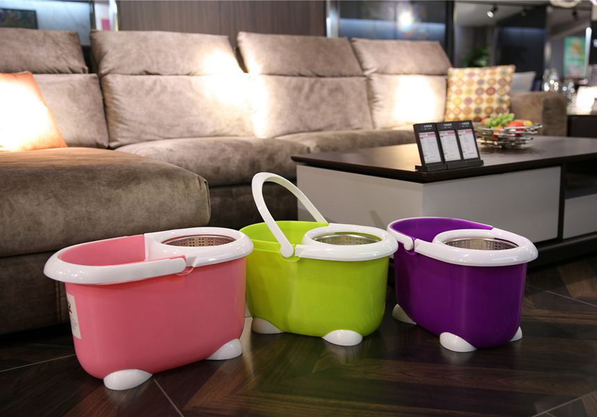 KXY-QQ cute spin mop magic mop bucket