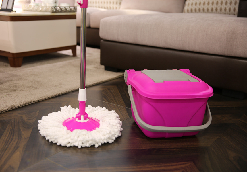 KXY-ZD 360 spin mop with folding bucket