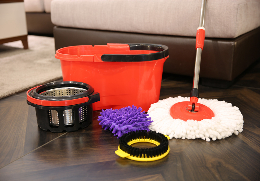 KXY-XFT 360 spin mop with removable basket