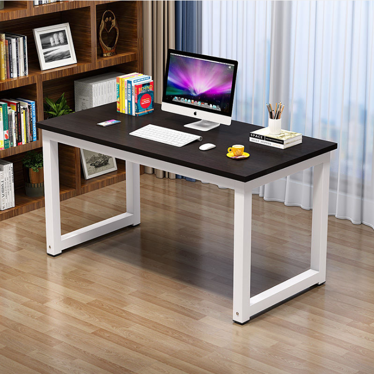 Computer Desk Study Writing Table for Home Office Modern Simple Style with Sturdy Metal Frame