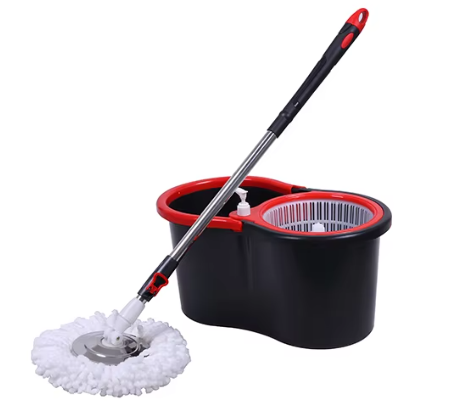 2025 Factory-Price Magic Microfiber Mop Bucket 360 Spin Stainless Steel Head Reusable Dry Wet Function Box Packing