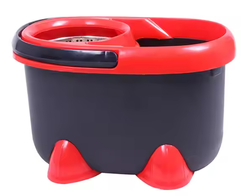 360 Magic Spin Floor Cleaning Mop Set Steel Bucket Easy Operation Durable Cotton Metal Mop Head Pattern Head Shape