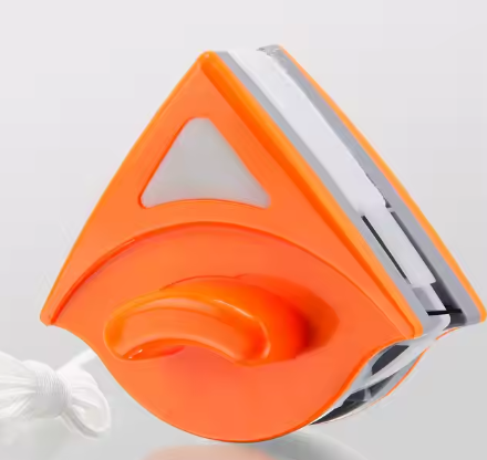 Dual-Sided Magnetic Window Cleaner with Plastic Handle Household Cleaning Tool Factory-Warehouse Wiper Brush Double-Sided Glass