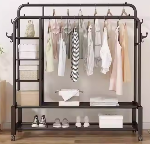 Modern Metal Folding Clothes Drying Rod Rack Living Room Furniture for Home & Balcony for Bedroom & Household Hanging Clothes